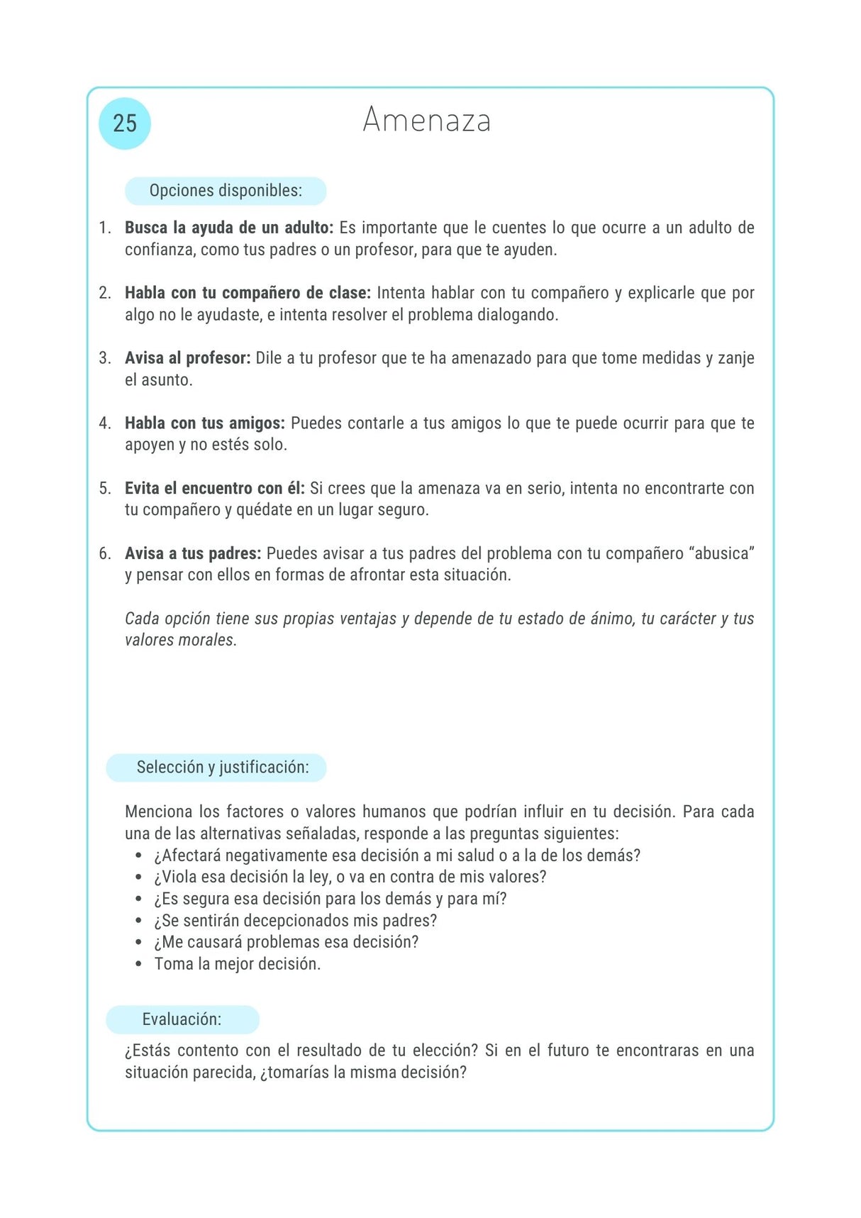 Situaciones sociales para adolescentes con trastornos del espectro autista