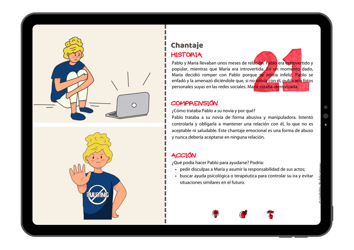 Situaciones sociales: acoso escolar | Flip Card Series