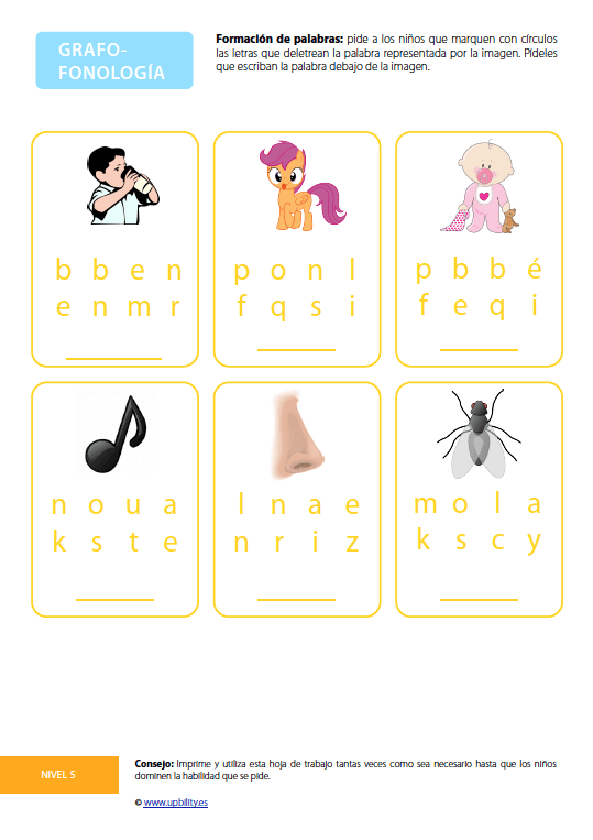 Desarrollo de la conciencia grafofonológica - Upbility ES