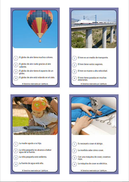 TARJETAS ILUSTRADAS | Afirmaciones - Interrogaciones - Upbility ES