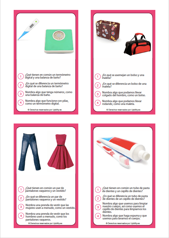 TARJETAS ILUSTRADAS | Compara y contrasta - Upbility ES