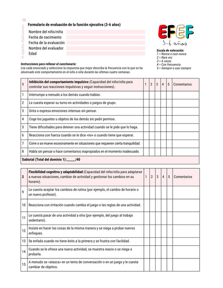 Las funciones ejecutivas: estrategias de intervención | 3-6 años