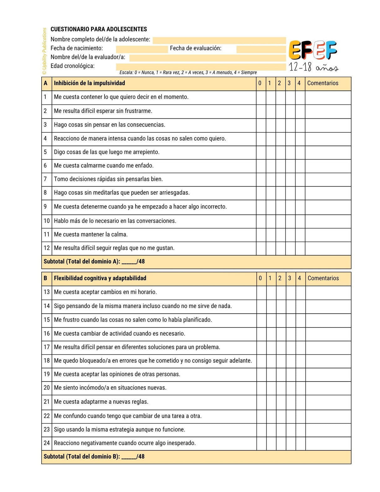 Las funciones ejecutivas: estrategias de intervención | 12-18 años