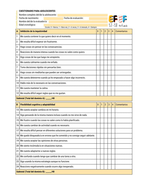 Las funciones ejecutivas: estrategias de intervención | 12-18 años