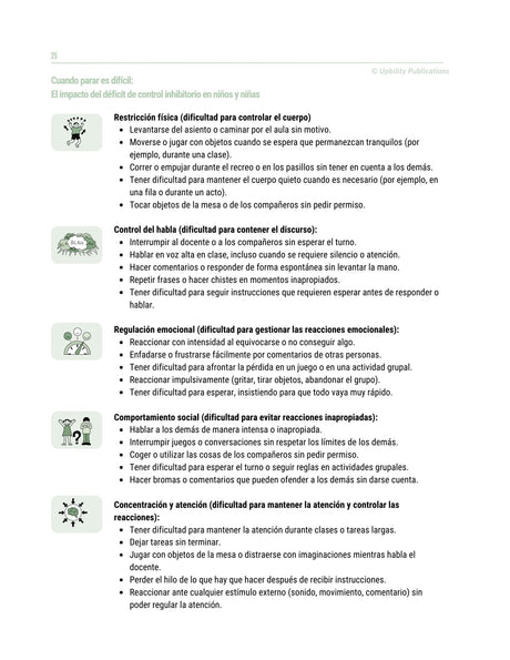 Las funciones ejecutivas: estrategias de intervención | 6-12 años