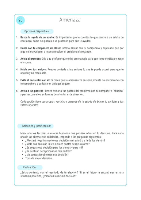 Situaciones sociales para adolescentes con trastornos del espectro autista
