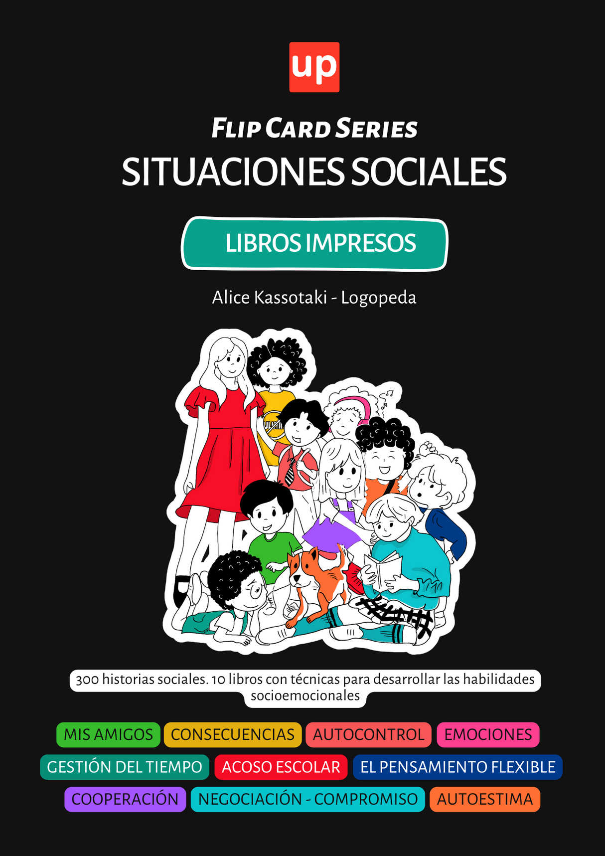 Situaciones sociales | 300 historias sociales - Flip Card Series | SERIE DE 10 LIBROS IMPRESOS