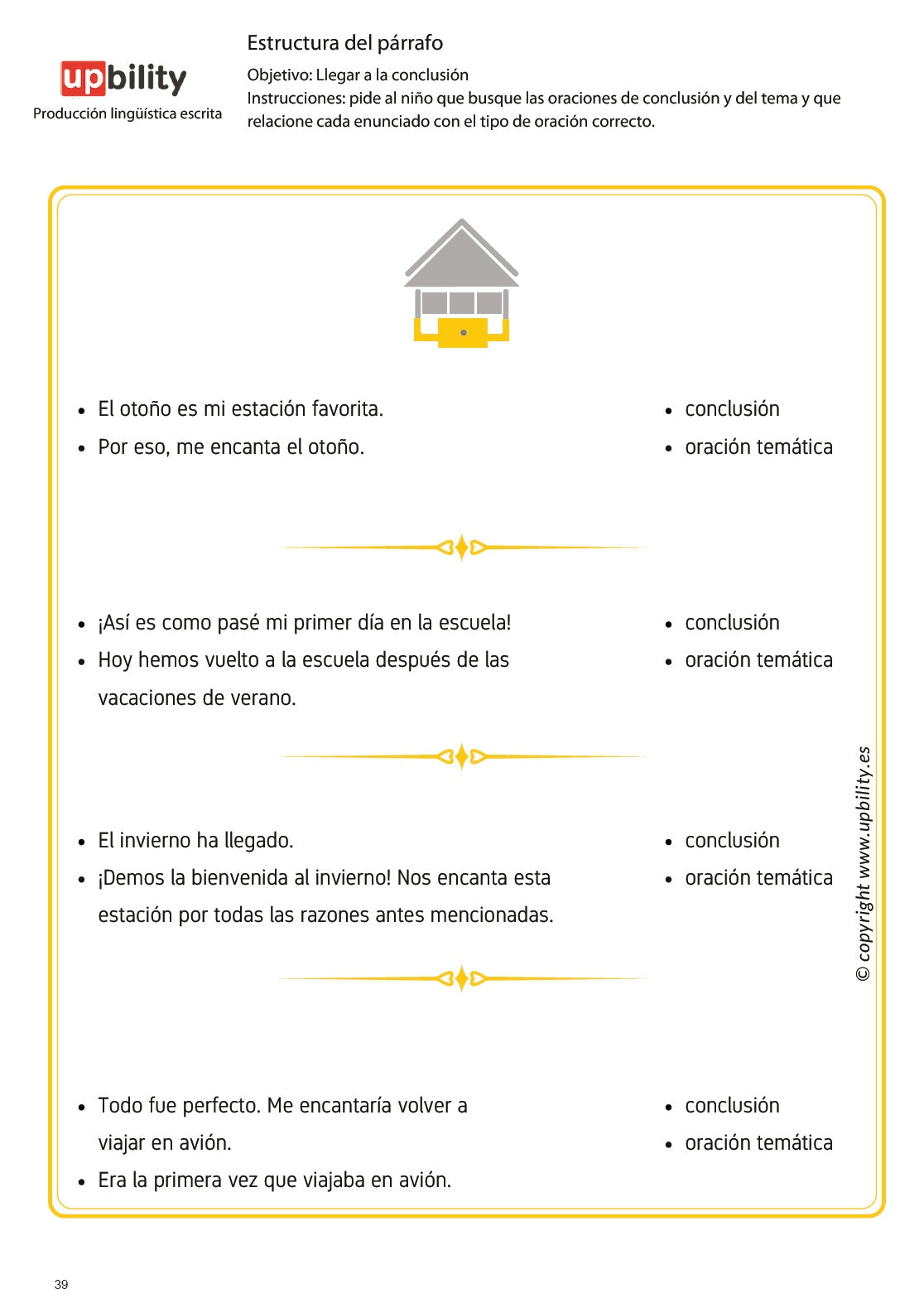 Producción lingüística escrita: estructura del párrafo