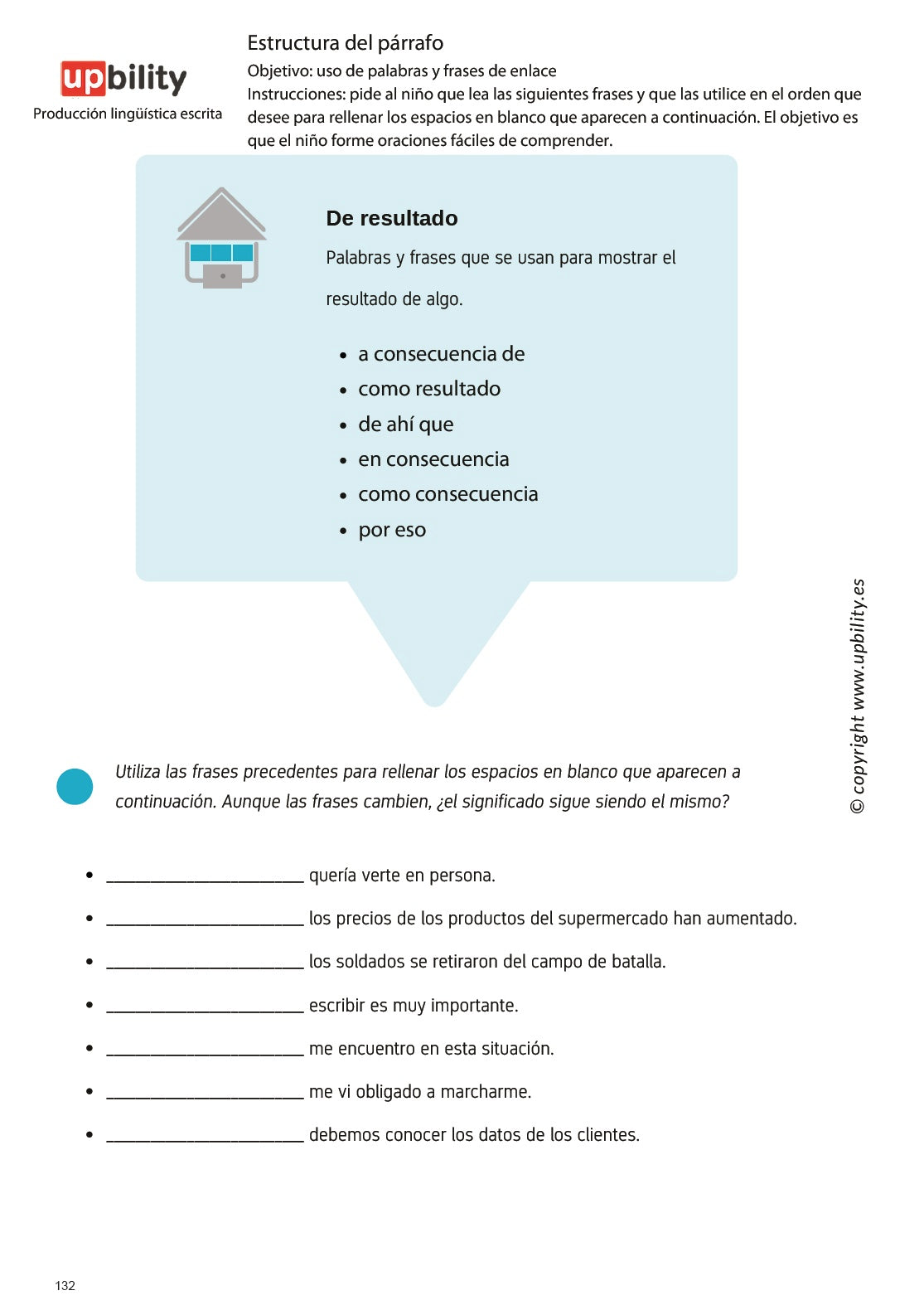 Producción lingüística escrita: estructura del párrafo