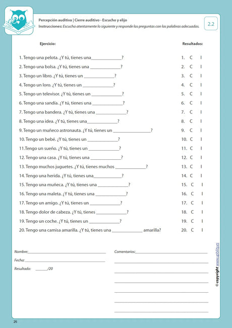 Desarrollo de la percepción auditiva | SERIE DE 5 LIBROS DIGITALES