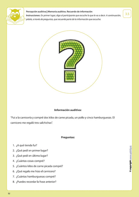 Desarrollo de la percepción auditiva | LA MEMORIA AUDITIVA