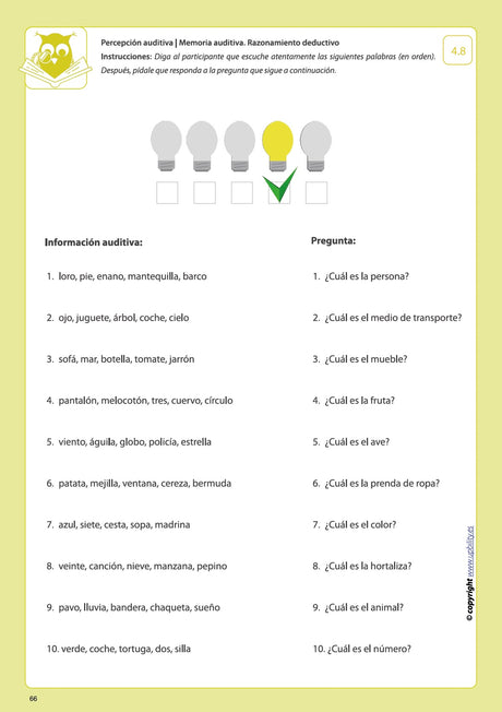 Desarrollo de la percepción auditiva | LA MEMORIA AUDITIVA
