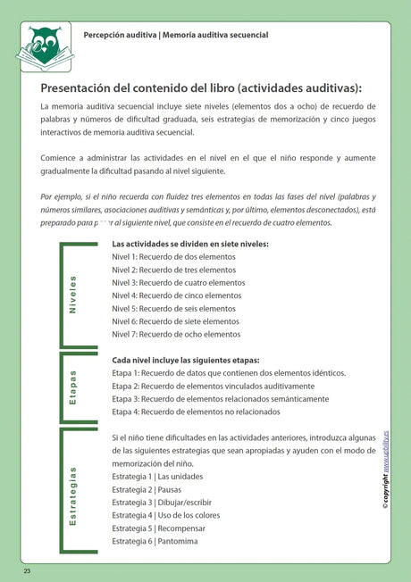 Desarrollo de la percepción auditiva | SERIE DE 5 LIBROS DIGITALES