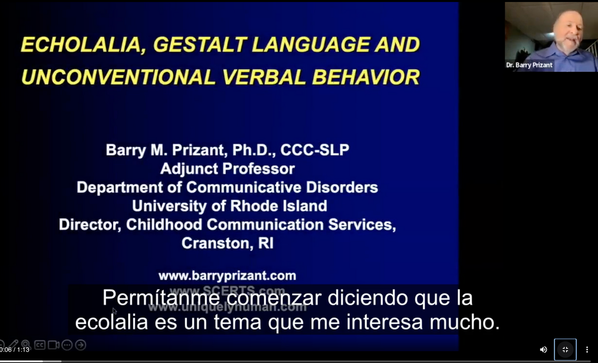 CURSO ONLINE | Ecolalia, lenguaje gestáltico y comportamientos verbales atípicos