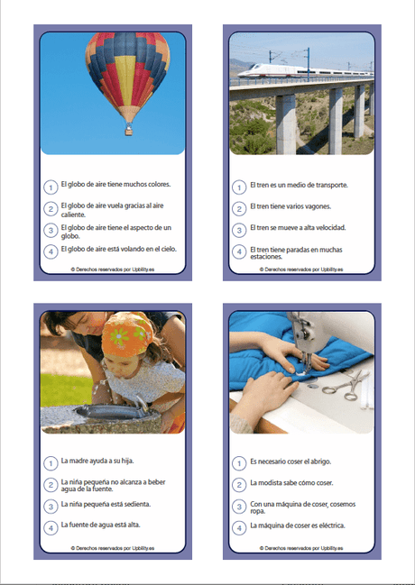 TARJETAS ILUSTRADAS | Afirmaciones - Interrogaciones - Upbility ES