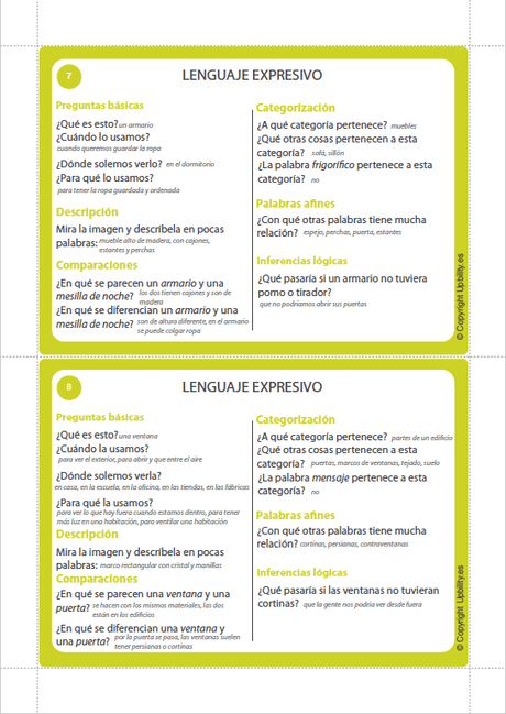 TARJETAS ILUSTRADAS | Desarrollo y estimulación del lenguaje expresivo - Upbility ES